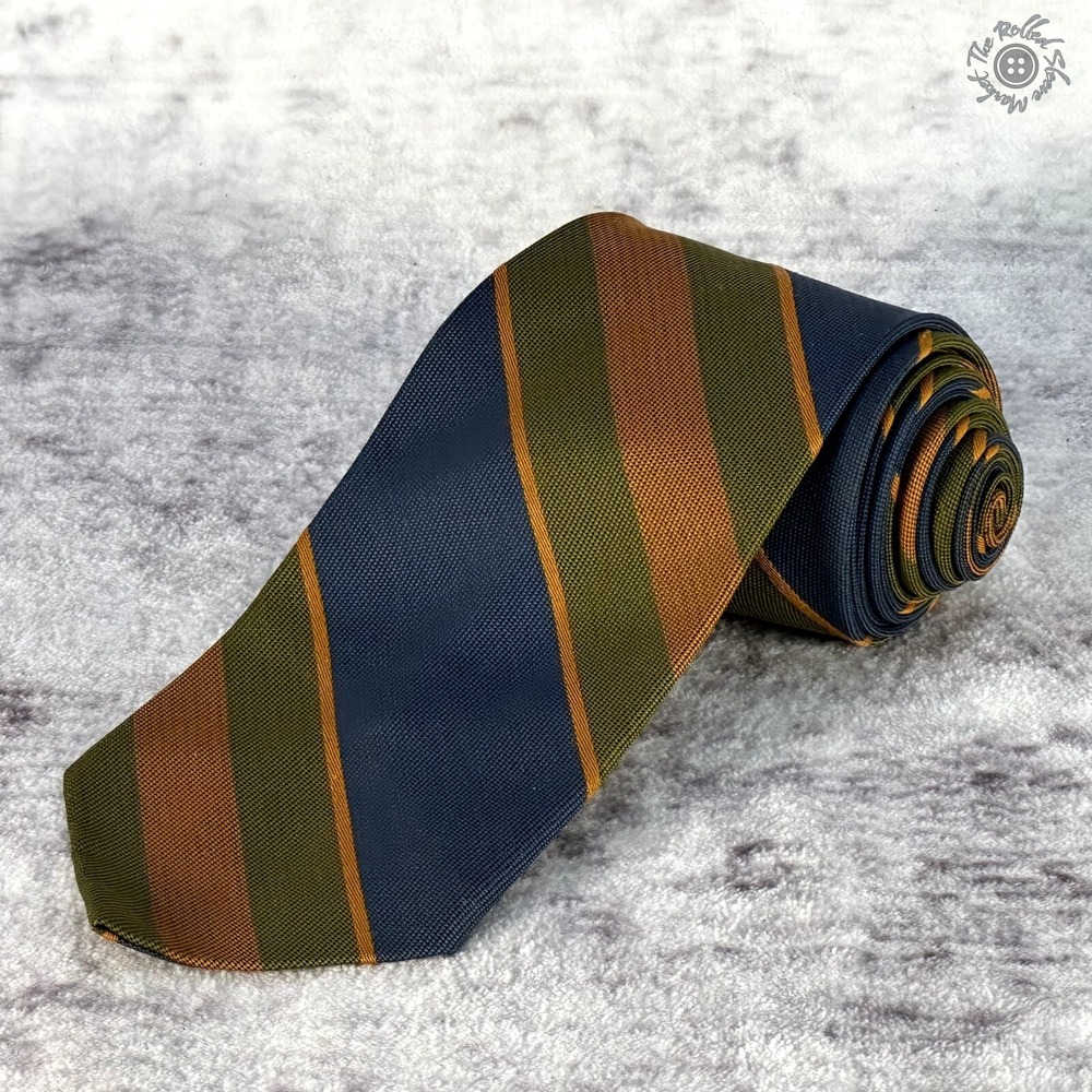 Vintage Superba 100% Dacron Polyester - Blue Orange Brown Green‎